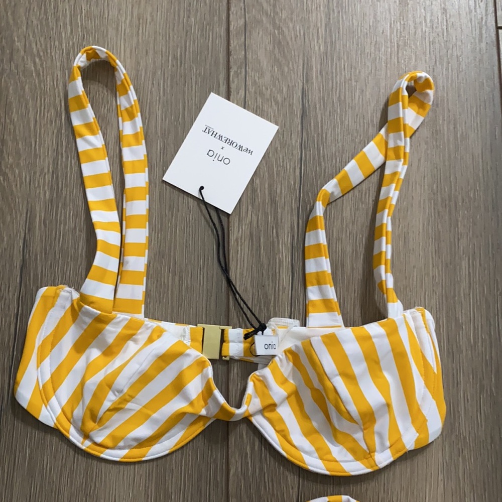 Onia Cabana Stripe 827 Citrus Sorrent Bikini (used) - Picture 11 of 12